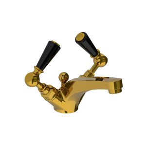 Lefroy Brooks Classic Bateria umywalkowa jednootworowa z korkiem automatycznym Antique Gold BL1185AG
