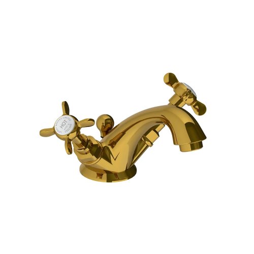 Lefroy Brooks Classic Bateria umywalkowa jednootworowa z korkiem automatycznym Antique Gold LB1189AG