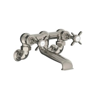 Lefroy Brooks Classic Bateria wannowa 2-otworowa ścienna Silver Nickel LB1151NK