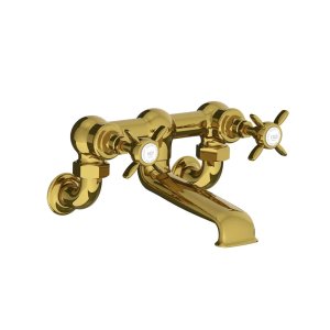 Lefroy Brooks Classic Bateria wannowa 2-otworowa ścienna Polished Brass LB1151PB
