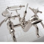 Lefroy Brooks Classic Bateria wannowa 2-otworowa z zestawem prysznicowym Silver Nickel LB1100NK