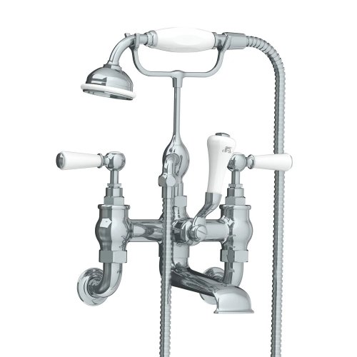 Lefroy Brooks Classic Bateria wannowa ścienna z zestawem prysznicowym Chrom WL1166CP