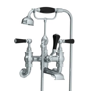 Lefroy Brooks Classic Bateria wannowa ścienna z zestawem prysznicowym Chrom BL1166CP