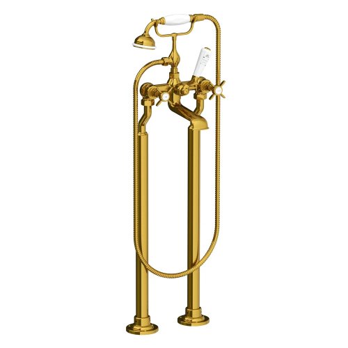 Lefroy Brooks Classic Bateria wannowa wolnostojąca z zestawem prysznicowym Polished Brass LB1144PB