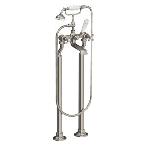 Lefroy Brooks Classic Bateria wannowa wolnostojąca z zestawem prysznicowym Silver Nickel CH1144NK