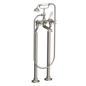 Lefroy Brooks Classic Bateria wannowa wolnostojąca z zestawem prysznicowym Silver Nickel LS1144NK