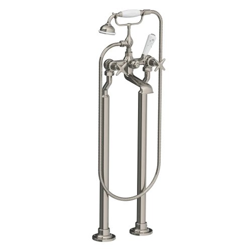 Lefroy Brooks Classic Bateria wannowa wolnostojąca z zestawem prysznicowym Silver Nickel LS1144NK