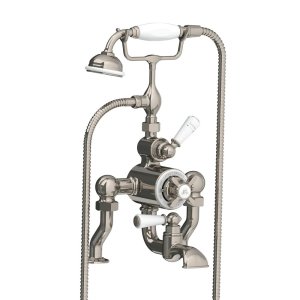 Lefroy Brooks Classic Bateria wannowa termostatyczna 2-otworowa z zestawem prysznicowym Silver Nickel DM/GD8823NK