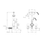 Lefroy Brooks Classic Bateria wannowa termostatyczna 2-otworowa ścienna z zestawem prysznicowym Chrom WM/GD8823CP