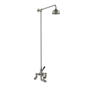 Lefroy Brooks Classic Bateria wannowa termostatyczna 2-otworowa ścienna z deszczownicą Ø 200 mm Silver Nickel WMBL8822NK