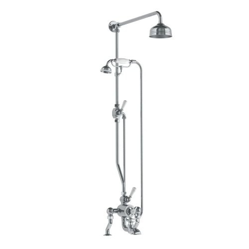 Lefroy Brooks Classic Bateria wannowa termostatyczna 2-otworowa z deszczownicą Ø 129 mm i zestawem prysznicowym Chrom DMGD8824CP
