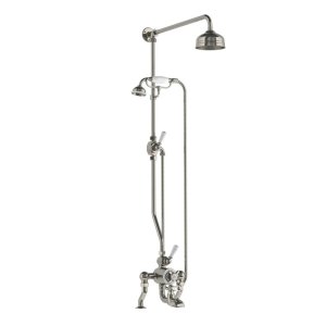 Lefroy Brooks Classic Bateria wannowa termostatyczna 2-otworowa z deszczownicą Ø 129 mm i zestawem prysznicowym Silver Nickel DMGD8824NK