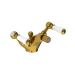 Lefroy Brooks Classic Bateria bidetowa z korkiem automatycznym Antique Gold WL1195AG