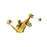Lefroy Brooks Classic Bateria bidetowa z korkiem automatycznym Polished Brass WL1195PB