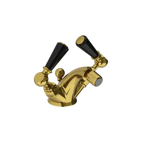 Lefroy Brooks Classic Bateria bidetowa z korkiem automatycznym Polished Brass BL1199PB