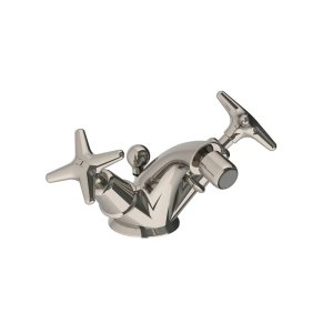 Lefroy Brooks Classic Bateria bidetowa z korkiem automatycznym Silver Nickel LS1199NK