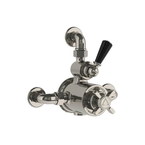 Lefroy Brooks Classic Bateria termostatyczna natryskowa z zaworem ciśnieniowym na jednodrożna Silver Nickel BL8725NK
