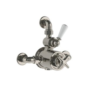 Lefroy Brooks Classic Bateria termostatyczna natryskowa z zaworem ciśnieniowym na jednodrożna Silver Nickel LS8725NK