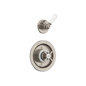 Lefroy Brooks Classic Bateria termostatyczna natryskowa podtynkowa z zaworem ciśnieniowym na jednodrożna Silver Nickel GD8801NK