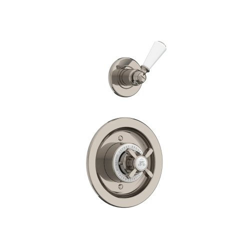 Lefroy Brooks Classic Bateria termostatyczna natryskowa podtynkowa z zaworem ciśnieniowym na jednodrożna Silver Nickel GD8801NK