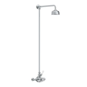 Lefroy Brooks Classic Bateria natryskowa termostatyczna ścienna z deszczownicą Ø 129 mm Chrom GD8701CP