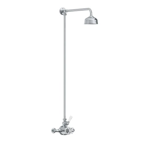 Lefroy Brooks Classic Bateria natryskowa termostatyczna ścienna z deszczownicą Ø 200 mm Chrom GD8702CP