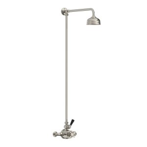 Lefroy Brooks Classic Bateria natryskowa termostatyczna ścienna z deszczownicą Ø 200 mm Silver Nickel BL8702NK