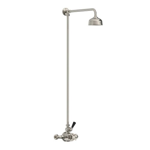 Lefroy Brooks Classic Bateria natryskowa termostatyczna ścienna z deszczownicą Ø 129 mm Silver Nickel BL8701NK