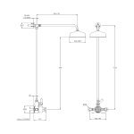 Lefroy Brooks Classic Bateria natryskowa termostatyczna ścienna z deszczownicą Ø 200 mm Chrom BL8702CP