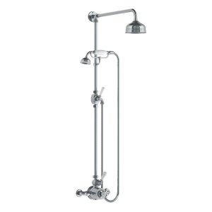 Lefroy Brooks Classic Bateria natryskowa termostatyczna ścienna z deszczownicą Ø 129 mm i zestawem prysznicowym Chrom GD8703CP