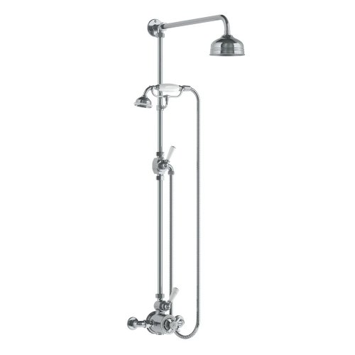 Lefroy Brooks Classic Bateria natryskowa termostatyczna ścienna z deszczownicą Ø 129 mm i zestawem prysznicowym Chrom GD8703CP