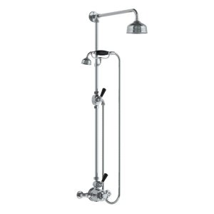 Lefroy Brooks Classic Bateria natryskowa termostatyczna ścienna z deszczownicą Ø 129 mm i zestawem prysznicowym Chrom BL8703CP