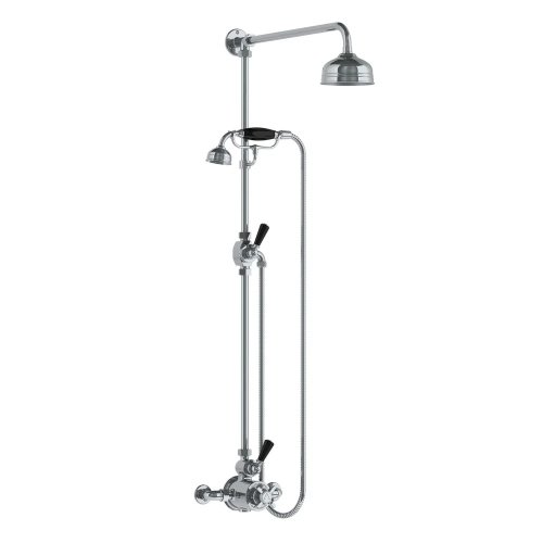 Lefroy Brooks Classic Bateria natryskowa termostatyczna ścienna z deszczownicą Ø 129 mm i zestawem prysznicowym Chrom BL8703CP