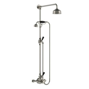 Lefroy Brooks Classic Bateria natryskowa termostatyczna ścienna z deszczownicą Ø 129 mm i zestawem prysznicowym Silver Nickel BL8703NK