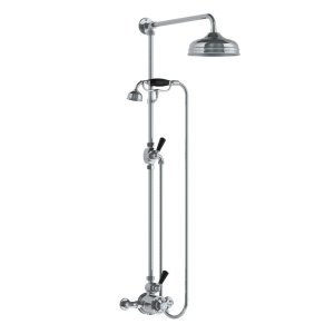 Lefroy Brooks Classic Bateria natryskowa termostatyczna ścienna z deszczownicą Ø 200 mm i zestawem prysznicowym Chrom BL8704CP