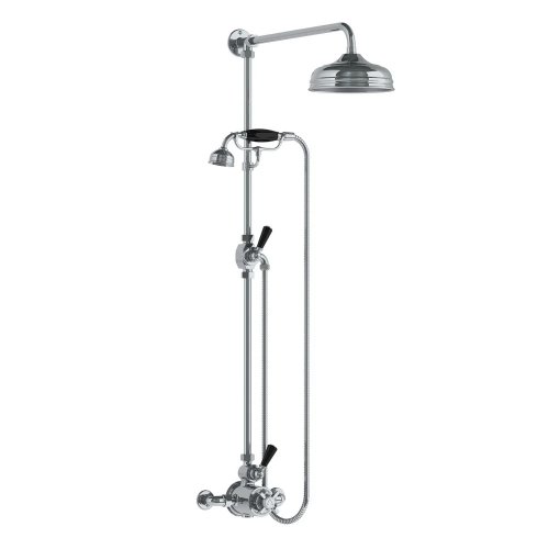 Lefroy Brooks Classic Bateria natryskowa termostatyczna ścienna z deszczownicą Ø 200 mm i zestawem prysznicowym Chrom BL8704CP