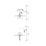 Lefroy Brooks Classic Bateria natryskowa termostatyczna ścienna z deszczownicą Ø 200 mm i zestawem prysznicowym Silver Nickel BL8744NK