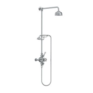 Lefroy Brooks Classic Bateria natryskowa termostatyczna ścienna z deszczownicą Ø 129 mm i zestawem prysznicowym Silver Nickel GD8741NK