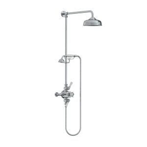 Lefroy Brooks Classic Bateria natryskowa termostatyczna ścienna z deszczownicą Ø 200 mm i zestawem prysznicowym Chrom GD8742CP