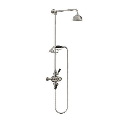 Lefroy Brooks Classic Bateria natryskowa termostatyczna ścienna z deszczownicą Ø 129 mm i zestawem prysznicowym Silver Nickel BL8741NK
