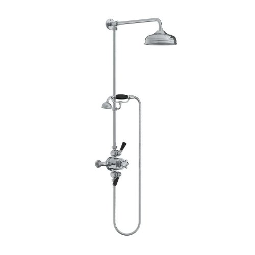 Lefroy Brooks Classic Bateria natryskowa termostatyczna ścienna z deszczownicą Ø 200 mm i zestawem prysznicowym Chrom BL8742CP