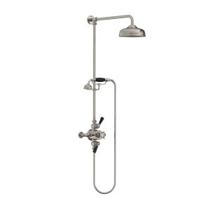 Lefroy Brooks Classic Bateria natryskowa termostatyczna ścienna z deszczownicą Ø 200 mm i zestawem prysznicowym Silver Nickel BL8742NK