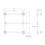 Lefroy Brooks Classic Grzejnik łazienkowy elektryczny Chrom LB3208CP-SE