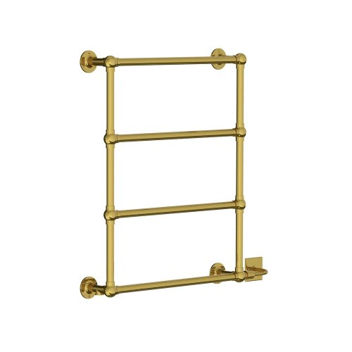 Lefroy Brooks Classic Grzejnik łazienkowy wodno-elektryczny 610x762 mm Polished Brass LB3200PB-DF