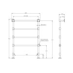 Lefroy Brooks Classic Grzejnik łazienkowy wodno-elektryczny 610x915 mm stojący Chrom LB3203CP-DF