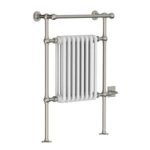 Lefroy Brooks Classic Grzejnik łazienkowy elektryczny 593x916 mm stojący Silver Nickel LB3202NK-SE