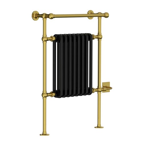 Lefroy Brooks Classic Grzejnik łazienkowy elektryczny 593x916 mm stojący Polished Brass BK3202PB-SE