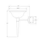 Lefroy Brooks Classic Kinkiet dekoracyjny w kształcie pochodni Chrom LB4018CP