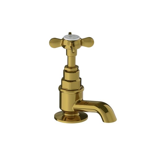 Lefroy Brooks Classic Kran umywalkowy stojący z krótką wylewką Antique Gold LBX1135AG