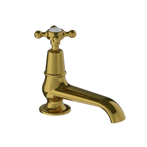 Lefroy Brooks Classic Kran umywalkowy stojący z długą wylewką Antique Gold CHX8030AG